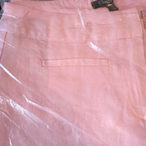 Chadwicks of Bosten Pink Lemonade Linen Wide Leg Dress Pants Size 4 NWT - Picture 3 of 5